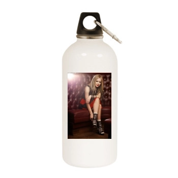 Avril Lavigne White Water Bottle With Carabiner