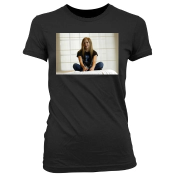 Avril Lavigne Women's Junior Cut Crewneck T-Shirt