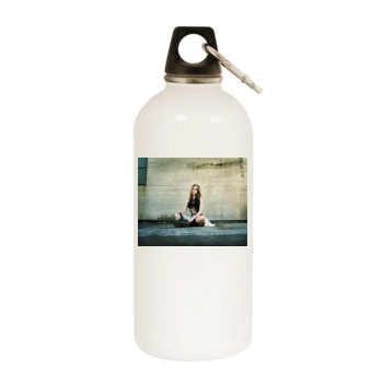 Avril Lavigne White Water Bottle With Carabiner