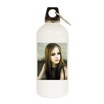 Avril Lavigne White Water Bottle With Carabiner