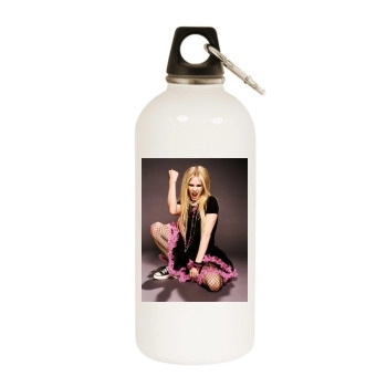 Avril Lavigne White Water Bottle With Carabiner