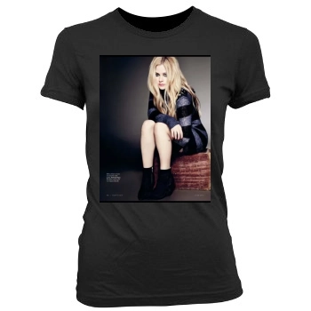 Avril Lavigne Women's Junior Cut Crewneck T-Shirt