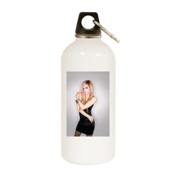 Avril Lavigne White Water Bottle With Carabiner