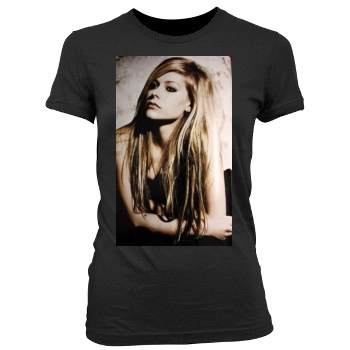 Avril Lavigne Women's Junior Cut Crewneck T-Shirt