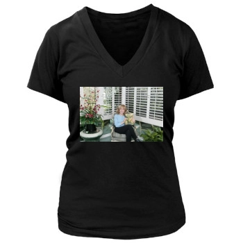 Barbara Eden Women's Deep V-Neck TShirt