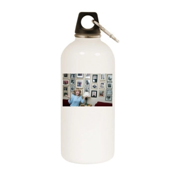 Barbara Eden White Water Bottle With Carabiner