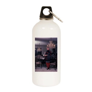 Barbara Eden White Water Bottle With Carabiner