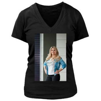 Beatrice Egli Women's Deep V-Neck TShirt