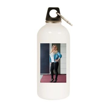 Beatrice Egli White Water Bottle With Carabiner