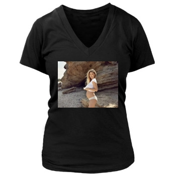 Bar Refaeli Women's Deep V-Neck TShirt