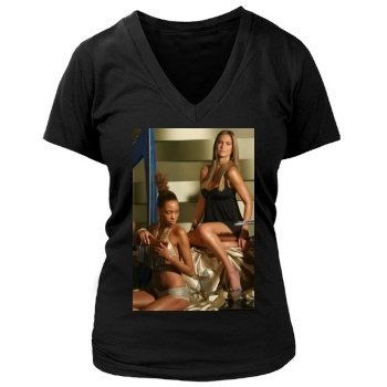 Bar Refaeli Women's Deep V-Neck TShirt