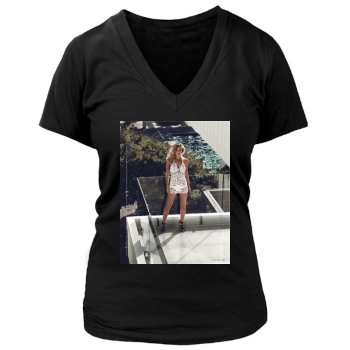 Bar Refaeli Women's Deep V-Neck TShirt