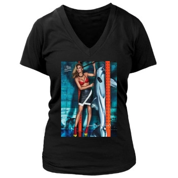 Bar Refaeli Women's Deep V-Neck TShirt