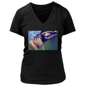 Bar Refaeli Women's Deep V-Neck TShirt