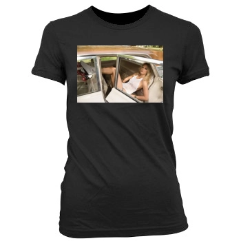 Bar Refaeli Women's Junior Cut Crewneck T-Shirt