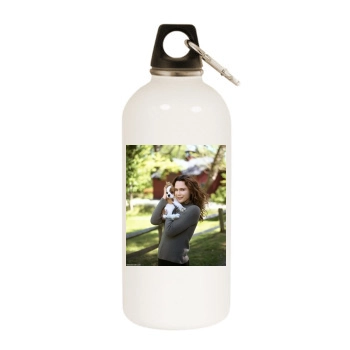 Lena Olin White Water Bottle With Carabiner