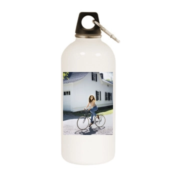 Lena Olin White Water Bottle With Carabiner