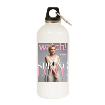 Beth Behrs White Water Bottle With Carabiner