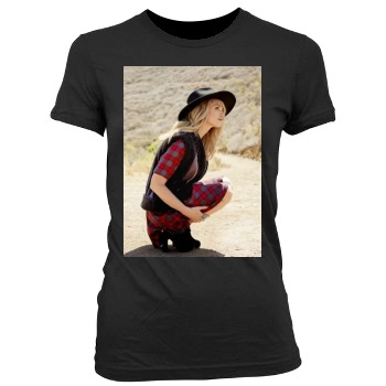 Beth Behrs Women's Junior Cut Crewneck T-Shirt