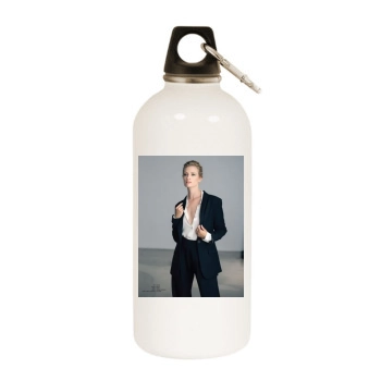 Beth Behrs White Water Bottle With Carabiner