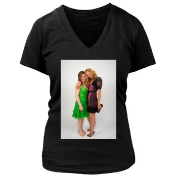 Bijou Phillips Women's Deep V-Neck TShirt