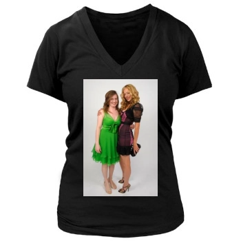 Bijou Phillips Women's Deep V-Neck TShirt