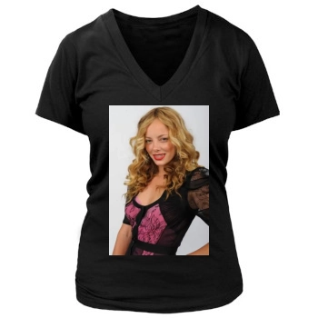 Bijou Phillips Women's Deep V-Neck TShirt