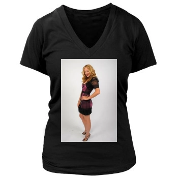 Bijou Phillips Women's Deep V-Neck TShirt