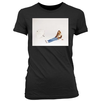 Bijou Phillips Women's Junior Cut Crewneck T-Shirt