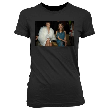 Linda Evangelista Women's Junior Cut Crewneck T-Shirt