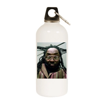 Black Eyed Peas White Water Bottle With Carabiner