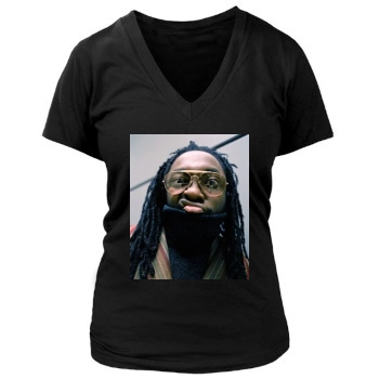 Black Eyed Peas Women's Deep V-Neck TShirt