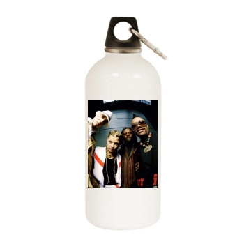 Black Eyed Peas White Water Bottle With Carabiner