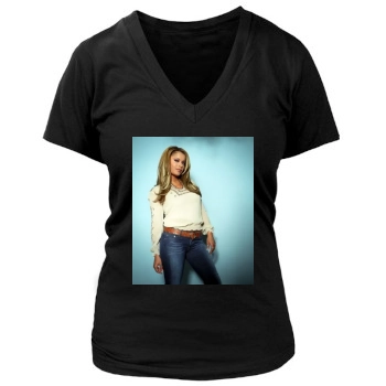 Blu Cantrell Women's Deep V-Neck TShirt