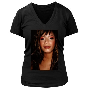 Blu Cantrell Women's Deep V-Neck TShirt