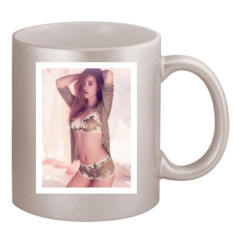 Barbara Palvin 11oz Metallic Silver Mug