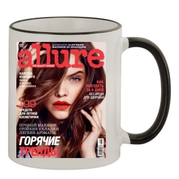 Barbara Palvin 11oz Colored Rim & Handle Mug