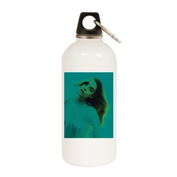 Barbara Palvin White Water Bottle With Carabiner