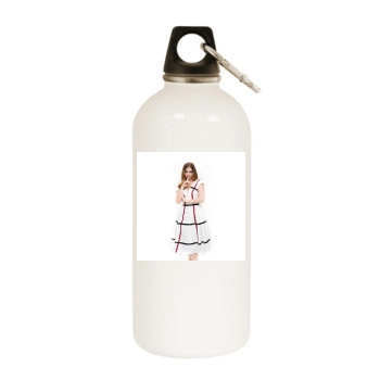 Barbara Palvin White Water Bottle With Carabiner