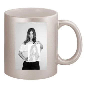 Barbara Palvin 11oz Metallic Silver Mug