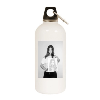 Barbara Palvin White Water Bottle With Carabiner