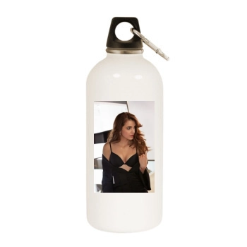 Barbara Palvin White Water Bottle With Carabiner