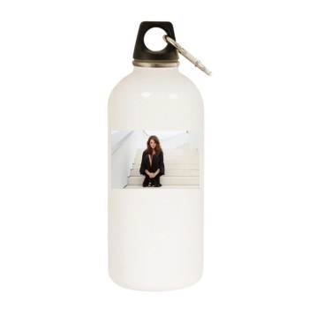 Barbara Palvin White Water Bottle With Carabiner