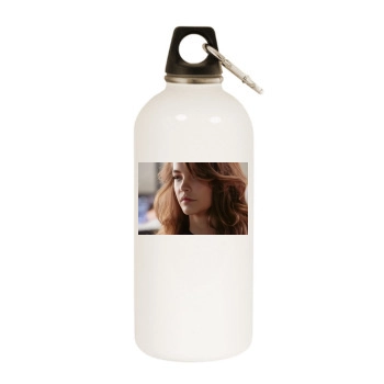 Barbara Palvin White Water Bottle With Carabiner