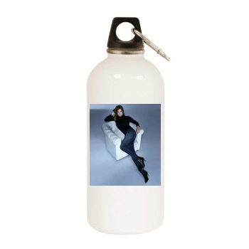 Barbara Palvin White Water Bottle With Carabiner