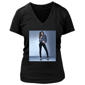 Barbara Palvin Women's Deep V-Neck TShirt