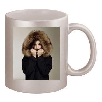 Barbara Palvin 11oz Metallic Silver Mug