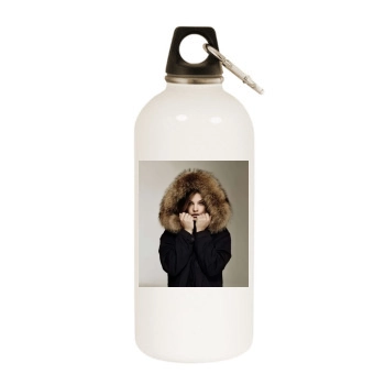 Barbara Palvin White Water Bottle With Carabiner