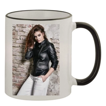 Barbara Palvin 11oz Colored Rim & Handle Mug