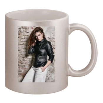 Barbara Palvin 11oz Metallic Silver Mug